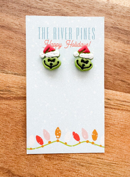 Grumpy Green Guy Studs
