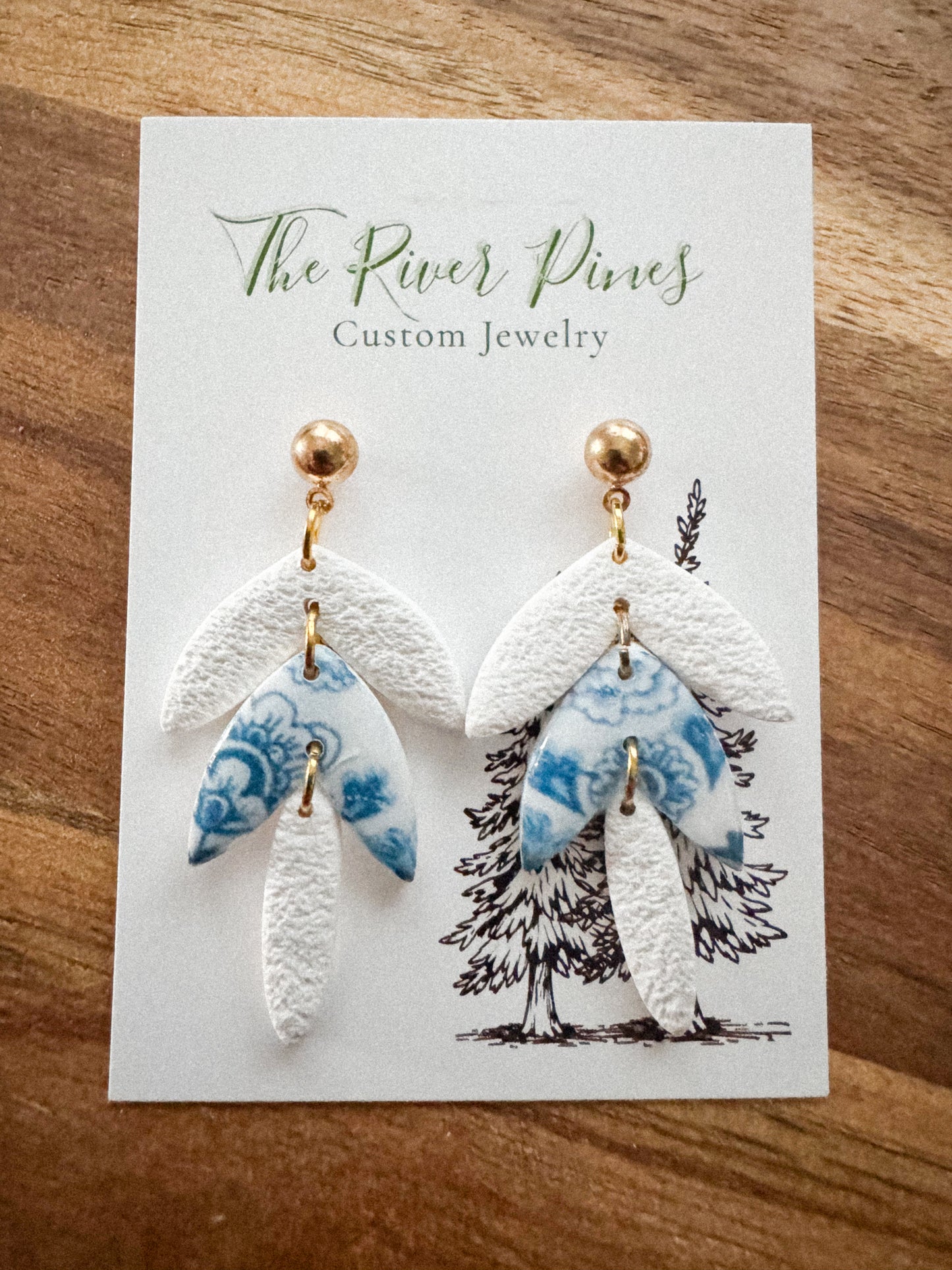 Floral Drops in Blue